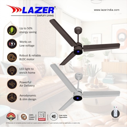 Decorative Ceiling Fan - Lazer ENERGETICA Ceiling Fan